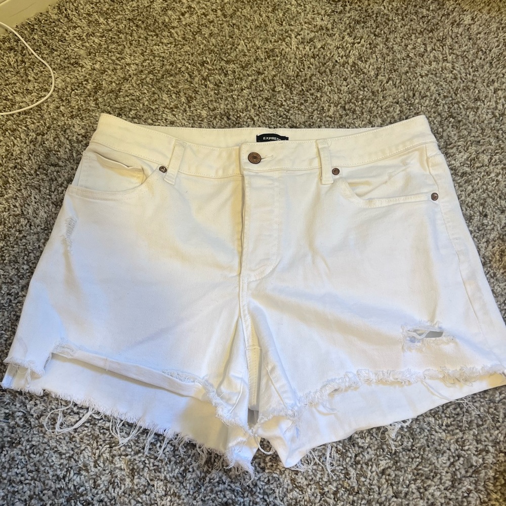 Express white shorts